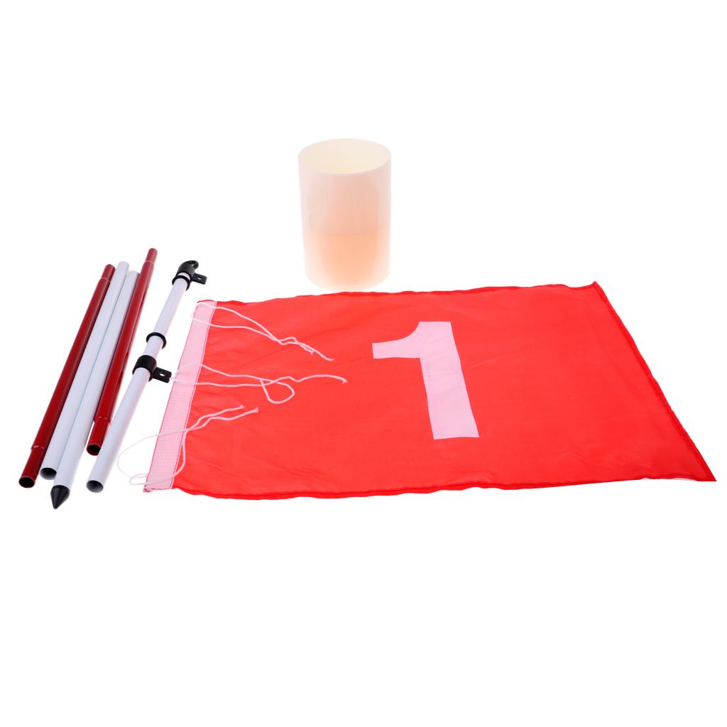 Backyard Practice Golf Hole Cup Flag Stick Pole, Golf Putting Green Flagstick, Perfect Gift for Golfers