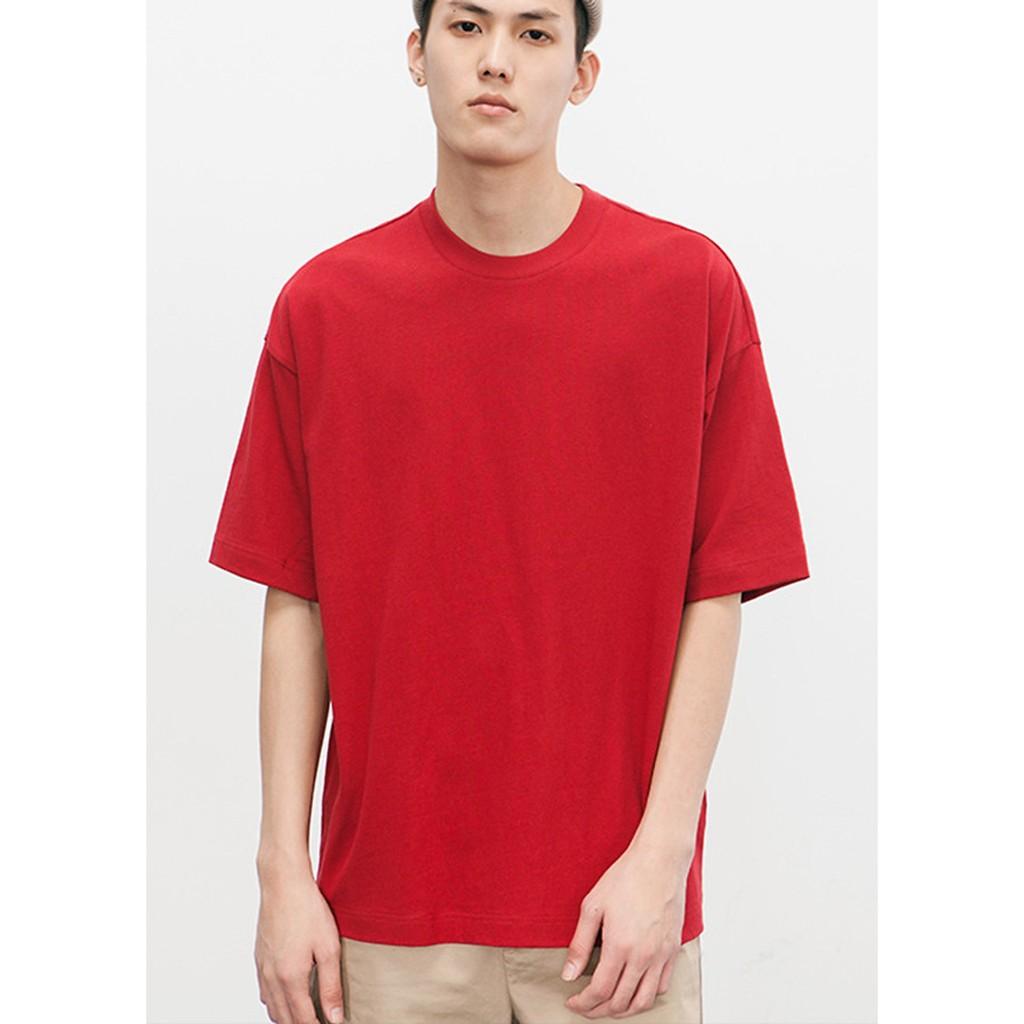 Áo thun nam tay ngắn form rộng unisex, vải cotton mềm mát, hàng nhập Quảng Châu