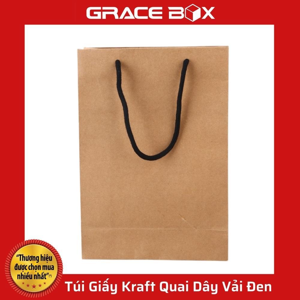 Túi Giấy Kraft - Quai Dây Vải Đen Thời Trang