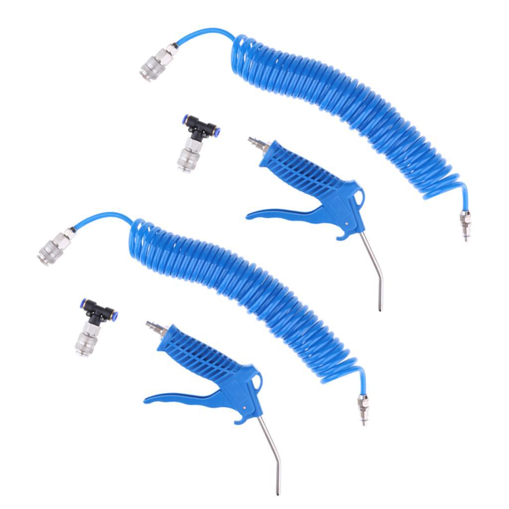 2 x Blow Gun Hose Set Cleaning Power Tool for Garages,Workshop,Car Mechanics