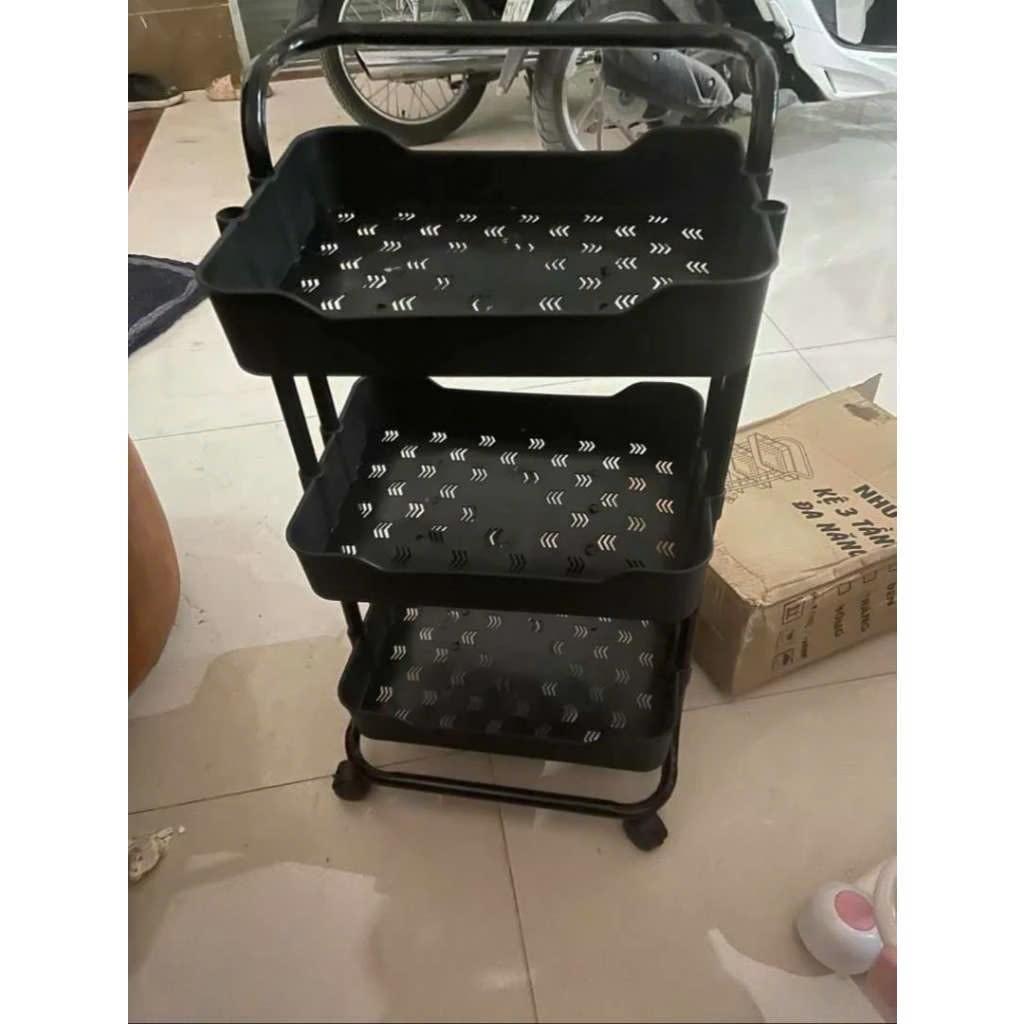 Xe Đẩy Spa 3 Tầng Đa Năng khung sắt khay nhựa