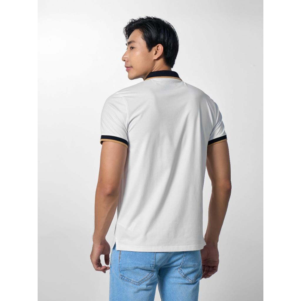 OWEN - Áo polo nam ngắn tay Owen màu trắng 231382 - Áo thun nam ngắn tay có cổ