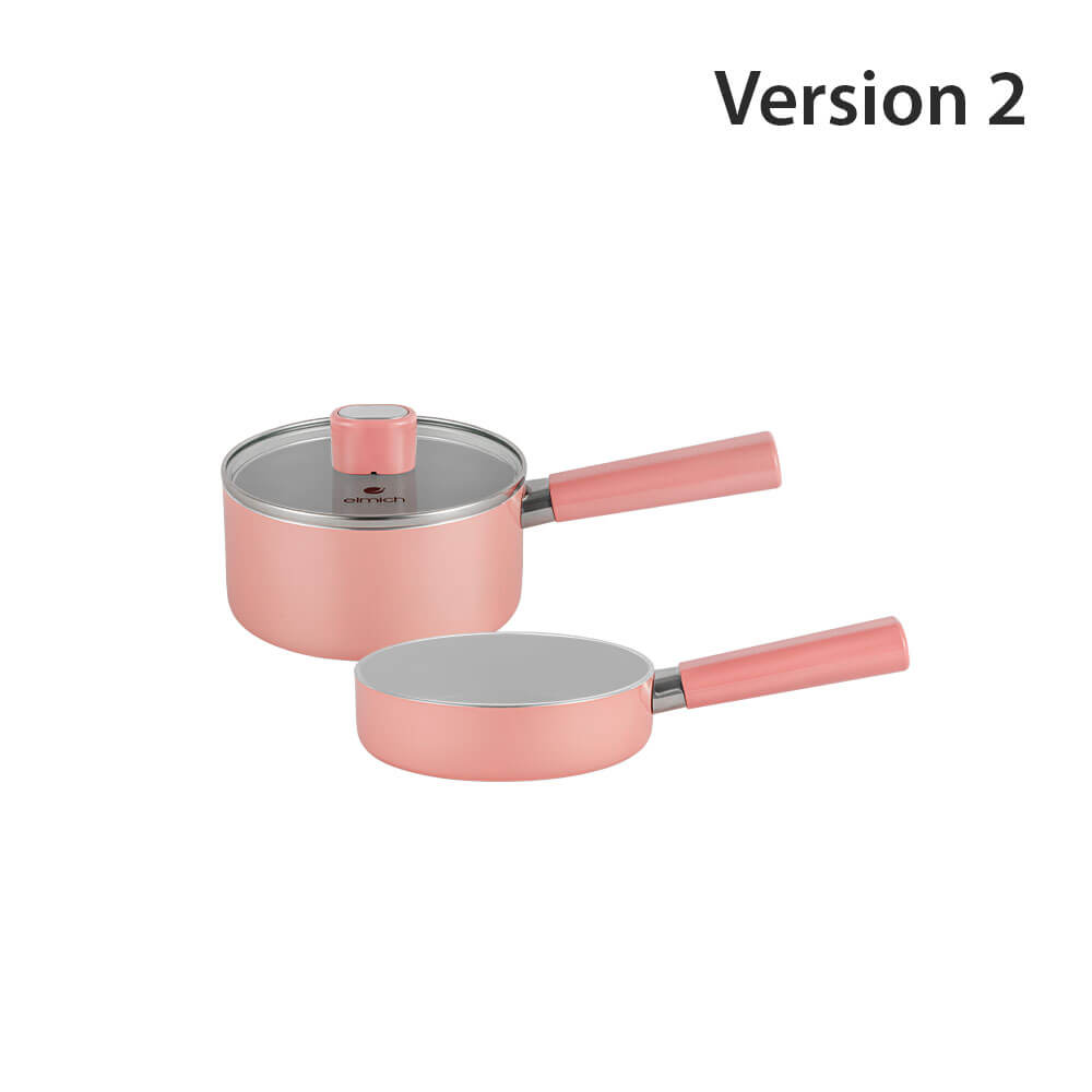 Bộ nồi chảo chống dính 16cm Elmich baby EL-1169AP, Hàng chính hãng, Dùng được nhiều loại bếp - JoyMall