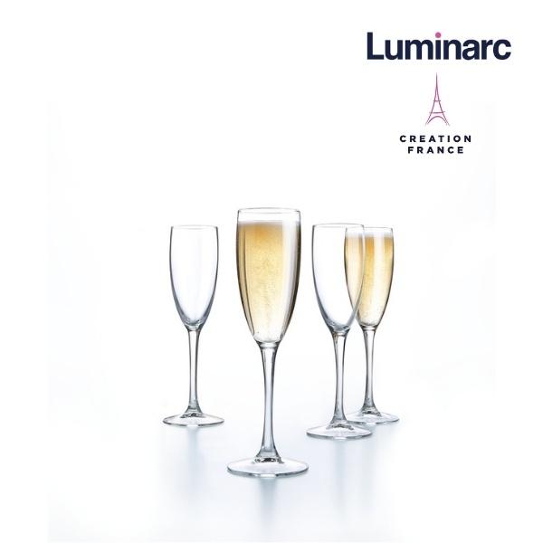 Ly Rượu Champagne Thủy Tinh Luminarc World Wine 160ML - bộ 6 ly - G8981