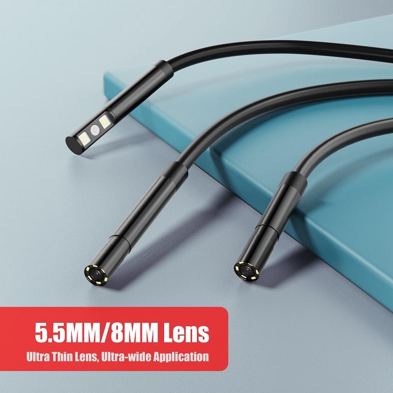 Màn Hình IPS 2.4 ''Camera Nội Soi Công Nghiệp HD1080P 30 Mét Cáp Kiểm Tra Ống Cống Borescope IP68 Đèn LED Chống Nước 2600MAh
