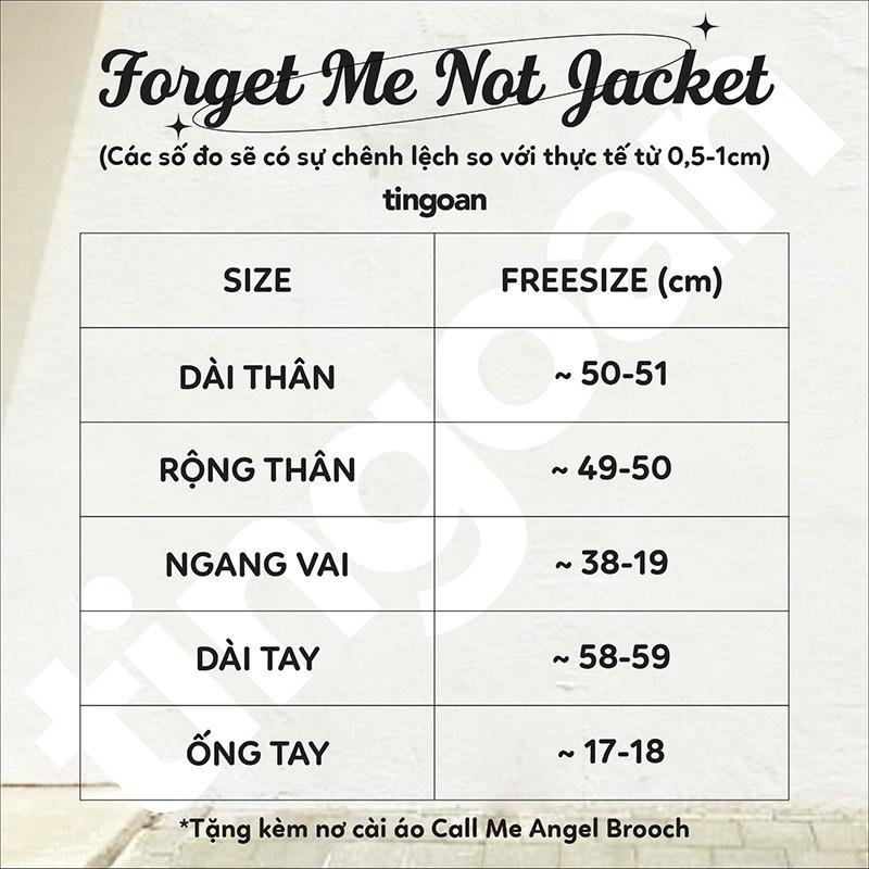 Áo khoác tweed trăng viền tua rua cổ tingoan FORGET ME NOT JACKET/WH