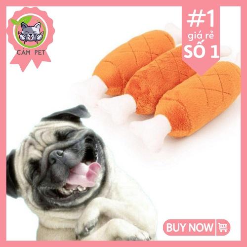 Đồ Chơi Chó Mèo - Đùi Gà đồ chơi nhồi bông dễ thương cho thú cưng