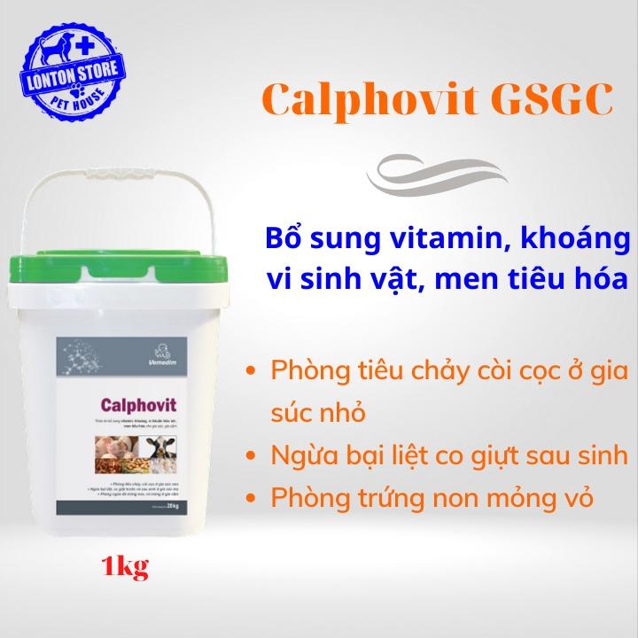 Calphovit GSGC - Thức ăn bổ sung vitamin, khoáng, men tiêu hóa cho gia súc, gia cầm, gói 1kg