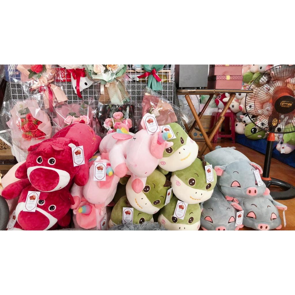 Bộ chăn gối 2 in 1 hình thú chất miniso cao cấp, sờ cực mịn tay