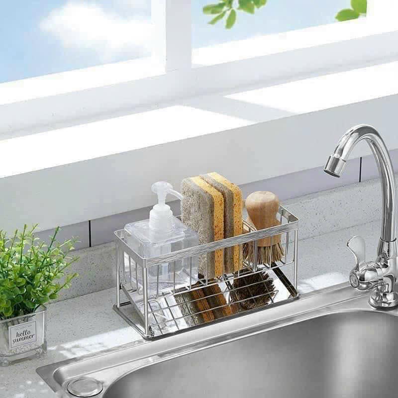 GIỎ ĐỂ RẺ RỬA BÁT CÓ KHAY HỨNG NGHIÊNG CHỐNG ĐỌNG NƯỚC TIỆN LỢI