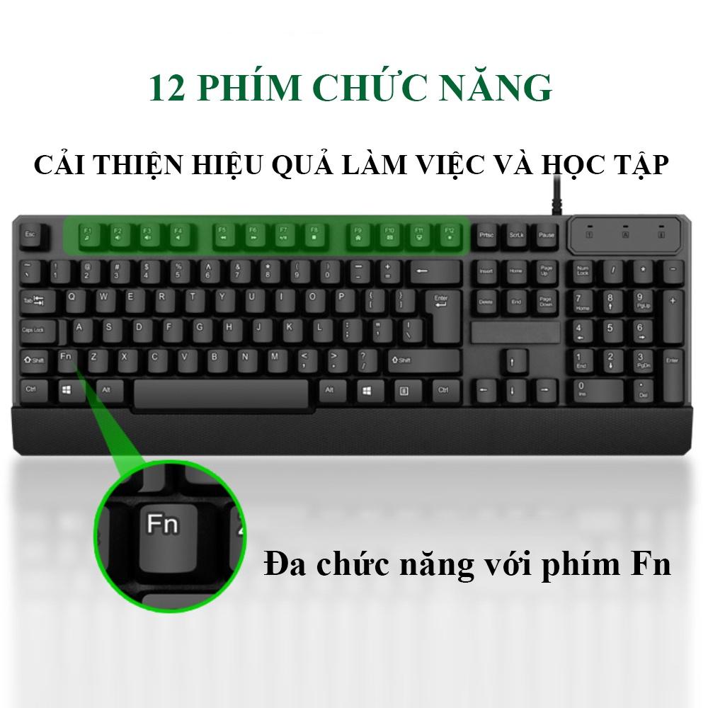 Bàn phím máy tính BK21 có dây chống ồn chắc chắn siêu bền dùng cho văn phòng chơi game