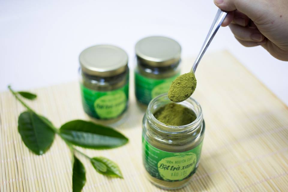 Matcha Nguyên Chất Bảo Lộc Vũ Gia + Tặng Bộ Đắp Mặt Nạ Cao Cấp