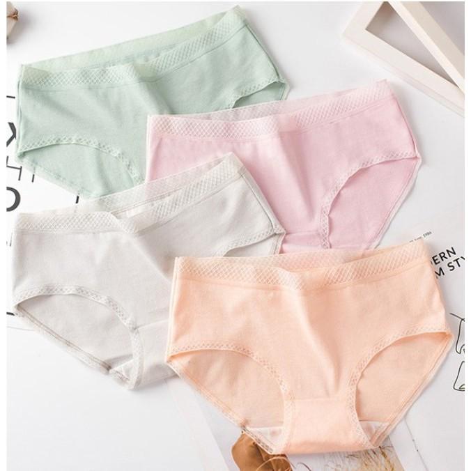 Quần lót cotton viền ren sexy quyến rũ thấm hút mồ hôi
