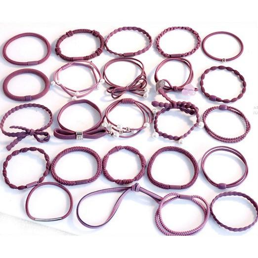 Sét 24 dây buộc tóc cao cấp xuất Nhật HD04
