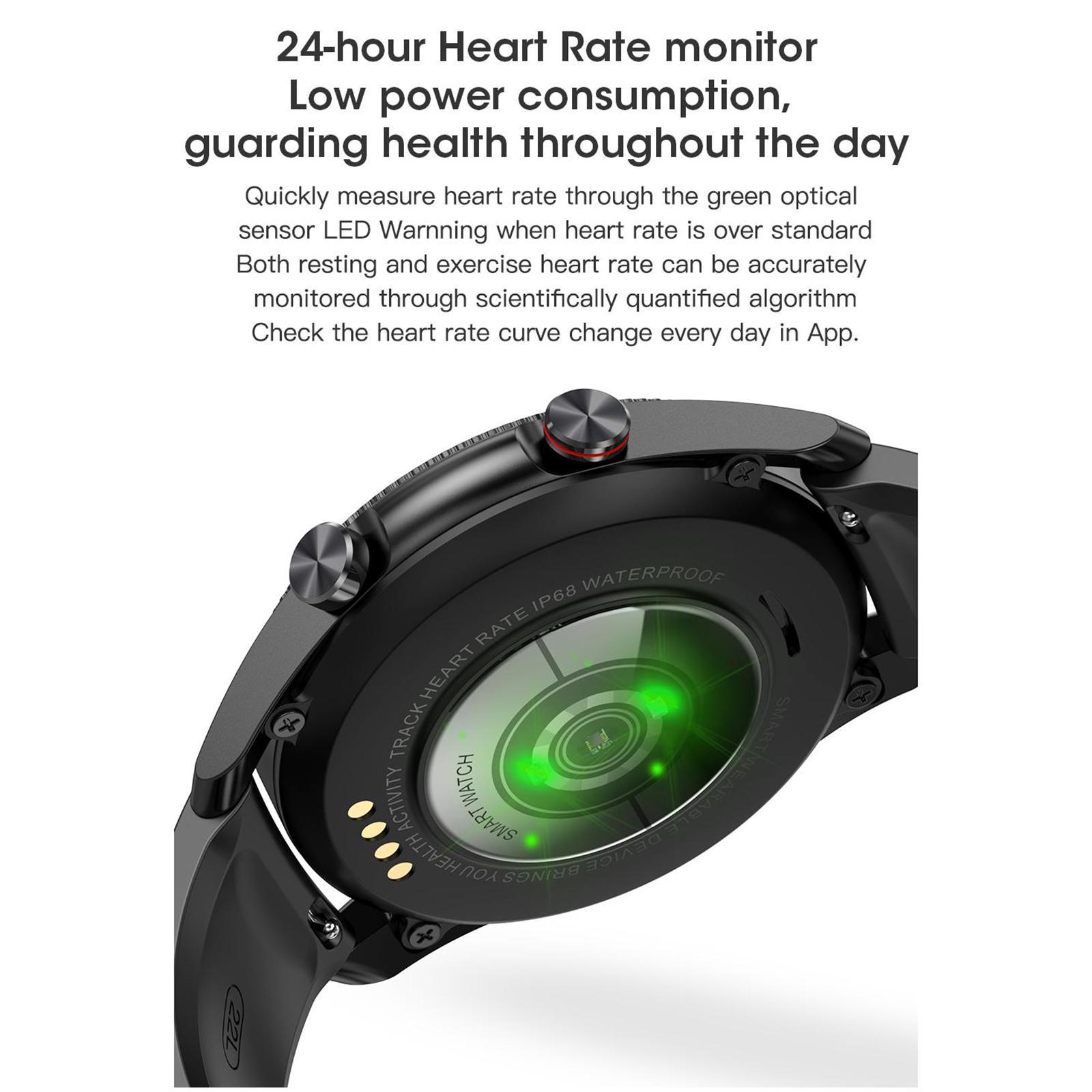 2X L19 IP68 Waterproof Blood Pressure Oxygen Monitor Smart Watch Sport Bracelet
