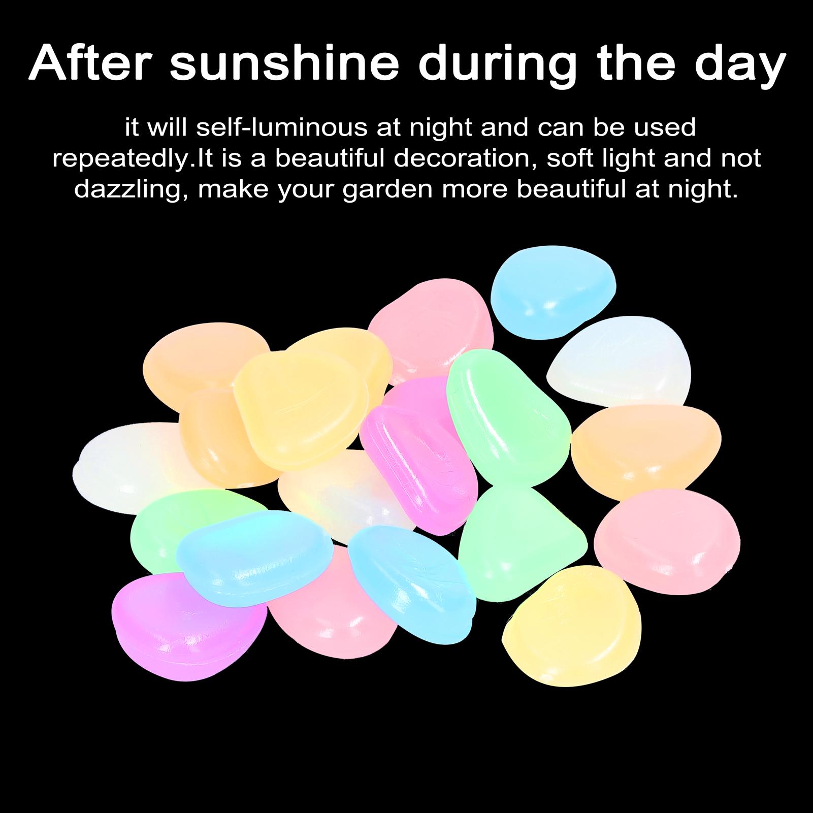 Set Sỏi Phát Sáng Nhân Tạo Làm Lối Đi Tramg Trí Sân Vườn