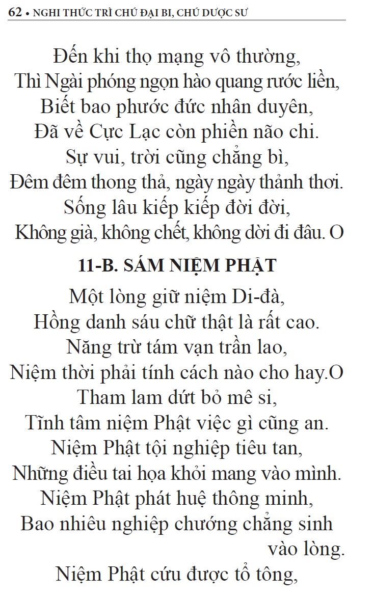 Nghi thức trì Chú Đại Bi, Chú Dược Sư &amp; Niệm Phật A Di Đà