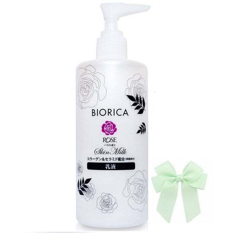 Sữa dưỡng  trắng da Biorica Rose Emulsio Tinh chất hoa hồng Nhật Bản ( 300ml) và nơ