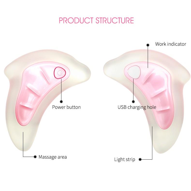 Máy Massage nâng cơ mặt rung siêu âm và ánh sáng sinh học hình cá heo