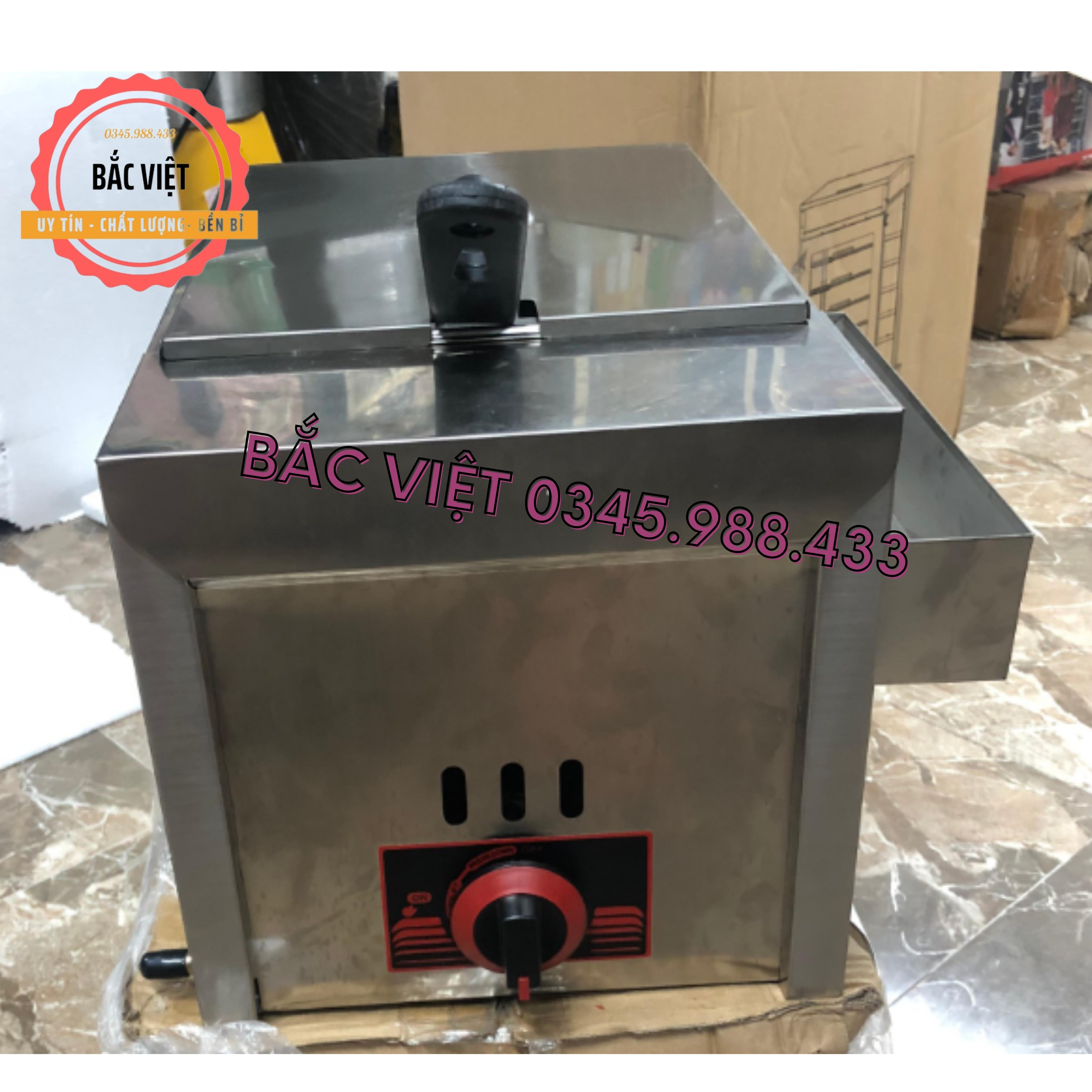 Bếp chiên nhúng đơn gas dung tích 6L dùng để chiên gà, khoai tây , xúc xích...