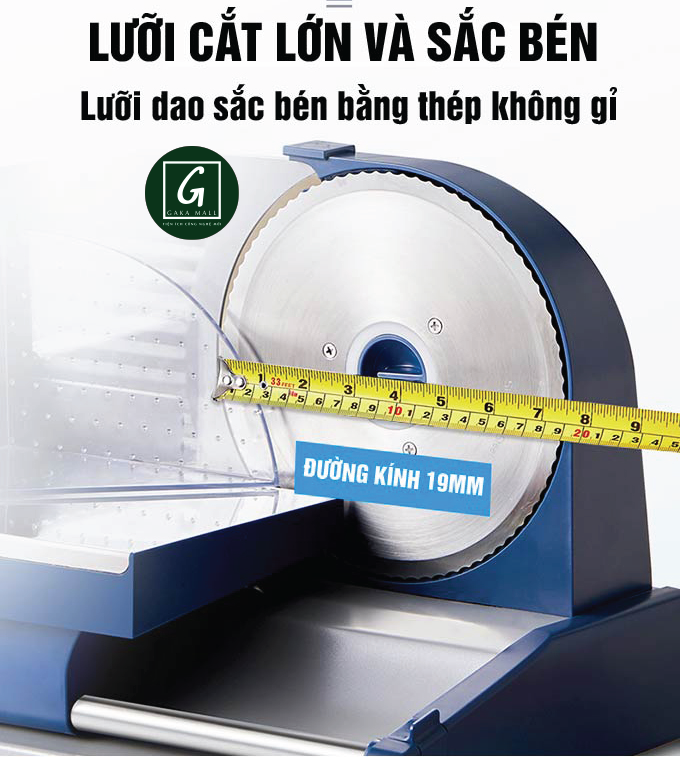 Lưỡi dao máy thái thịt đông lạnh, máy thái thịt, thép không gỉ, đường kính 190mm