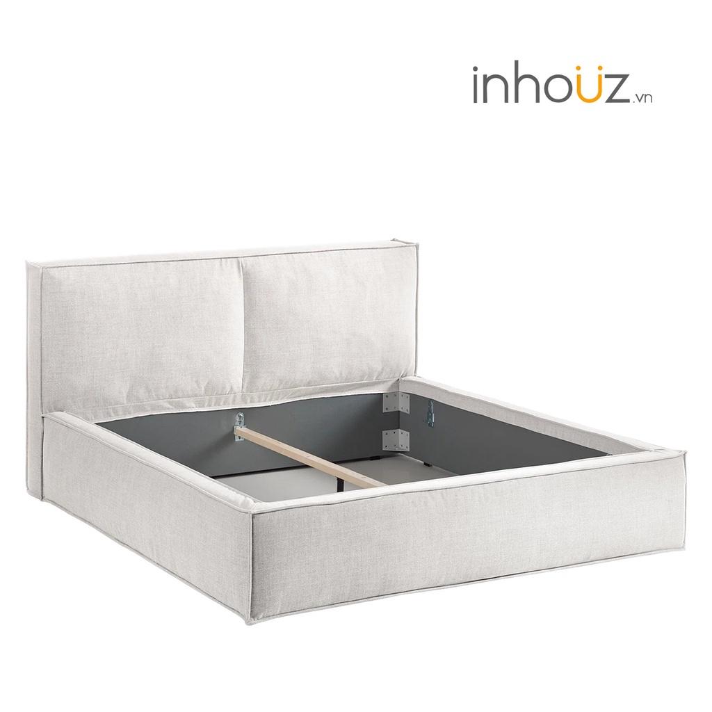 Giường ngủ bọc đệm kết hợp vàn MDF - Upholstered Bed - INHOUZ - HOGG0009