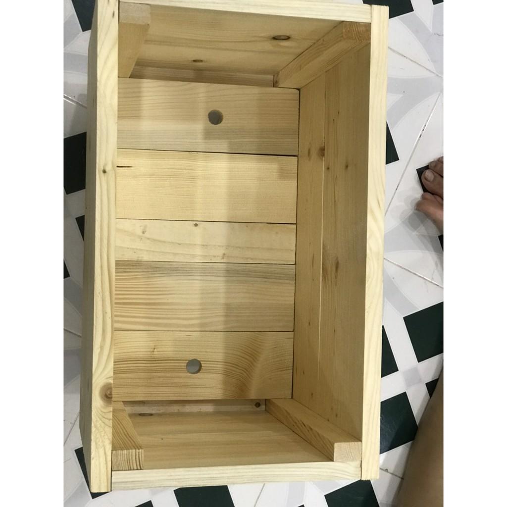 Chậu gỗ to 50*30*30 I Decor, tiểu cảnh