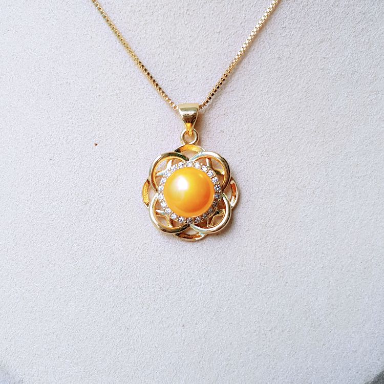 Mặt Dây Chuyền Ngọc Trai Nước Ngọt Thiên Nhiên Cao Cấp - Hoa Phú Quý - Trang Sức Cô Tấm - STACY PEARL - CTJ2811