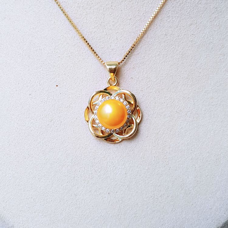 Mặt Dây Chuyền Ngọc Trai Nước Ngọt Thiên Nhiên Cao Cấp - Hoa Phú Quý - Trang Sức Cô Tấm - STACY PEARL (9-10y) - CTJ2811