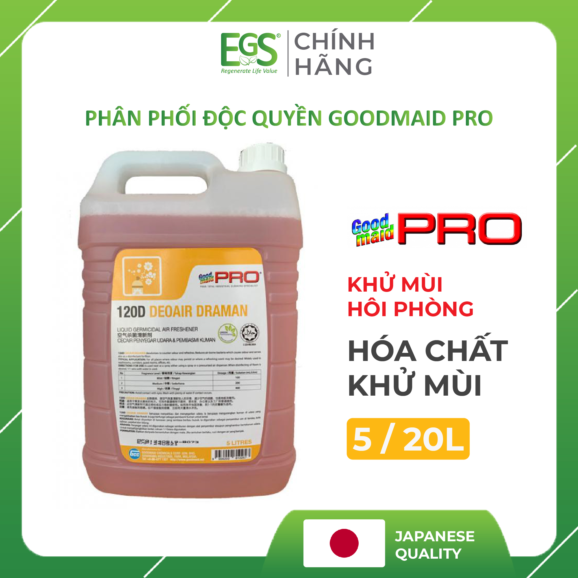 GMP 120D DEOAIR DRAMAN - Dung dịch khử mùi