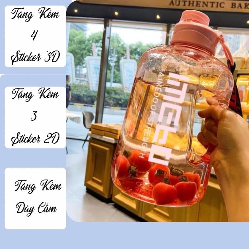 Bình Nước 2200ML,2.2L Có Tay Cầm. Bình Nước Gym