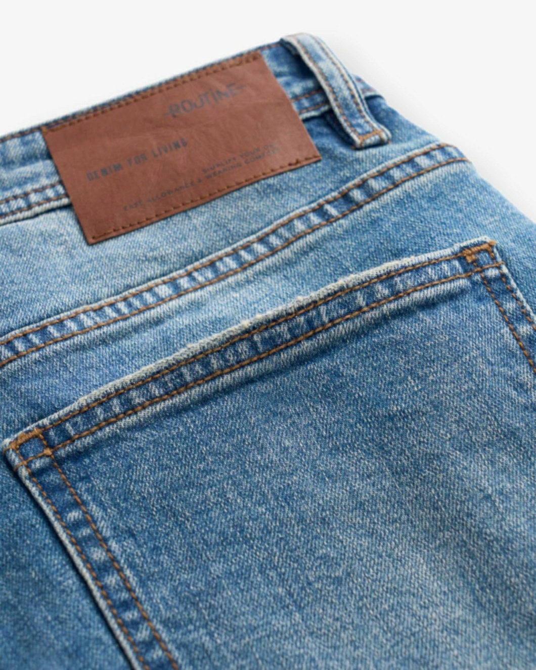 Quần jeans nam ROUTINE màu Xanh M/INDIGO . Form Slim cropped - 10F24DPA007 | LASTORE MENSWEAR