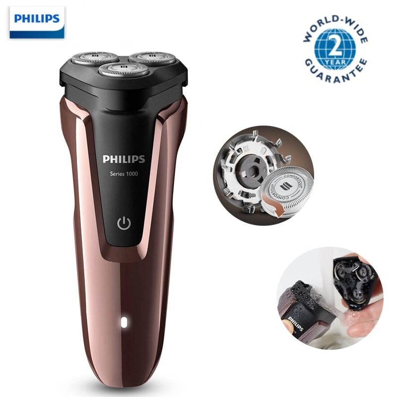 HÀNG CHÍNH HÃNG - Máy cạo râu khô và ướt AquaTouch Philips S1060, Series 1000