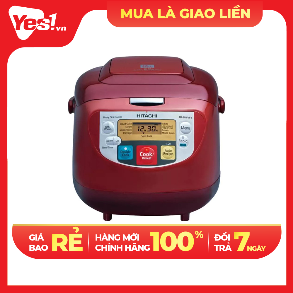 Nồi cơm điện tử Hitachi 1.8 lít RZ-D18WFY - Hàng Chính Hãng - Chỉ Giao Hồ Chí Minh