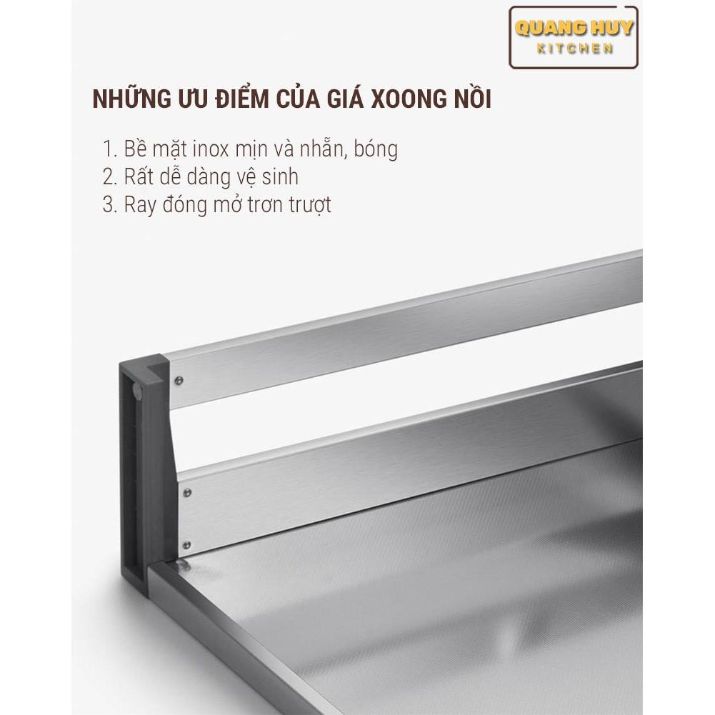 Giá để xoong nồi tủ bếp dưới inox