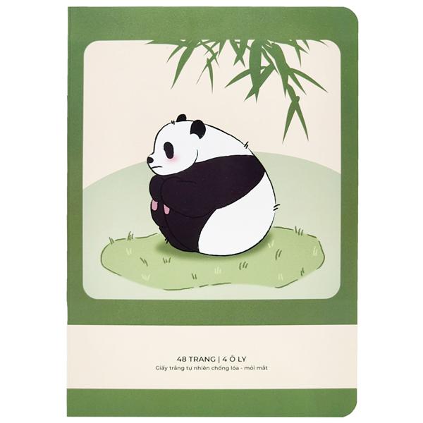 Tập Học Sinh Chống Lóa Fluffy Panda - Miền Bắc - 4 Ô Ly - 48 Trang 100gsm - The Sun 02