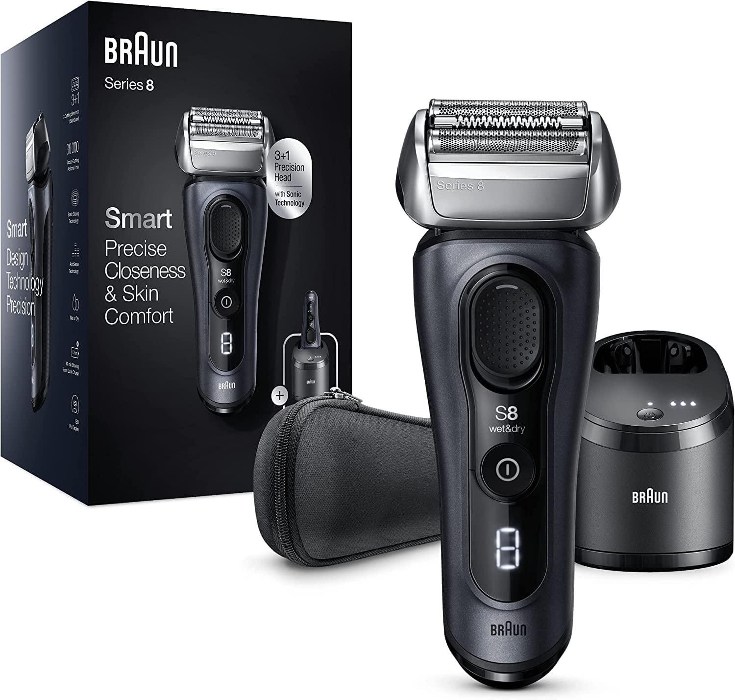 Máy Cạo Râu Braun series8 8380cc, Máy Cạo Râu Khô Và Ướt, Máy Tăng Đơ, Máy Tông Đơ, Braun Shaver, Nhập Đức, Hàng Chính Hãng