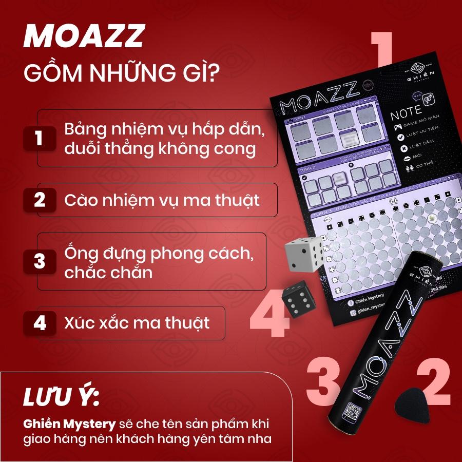 Bảng game &quot;MOAZZ&quot; - Drinking game dành cho cặp đôi siêu hot, đưa mối quan hệ lên một tầm cao mới | Ghiền Mystery