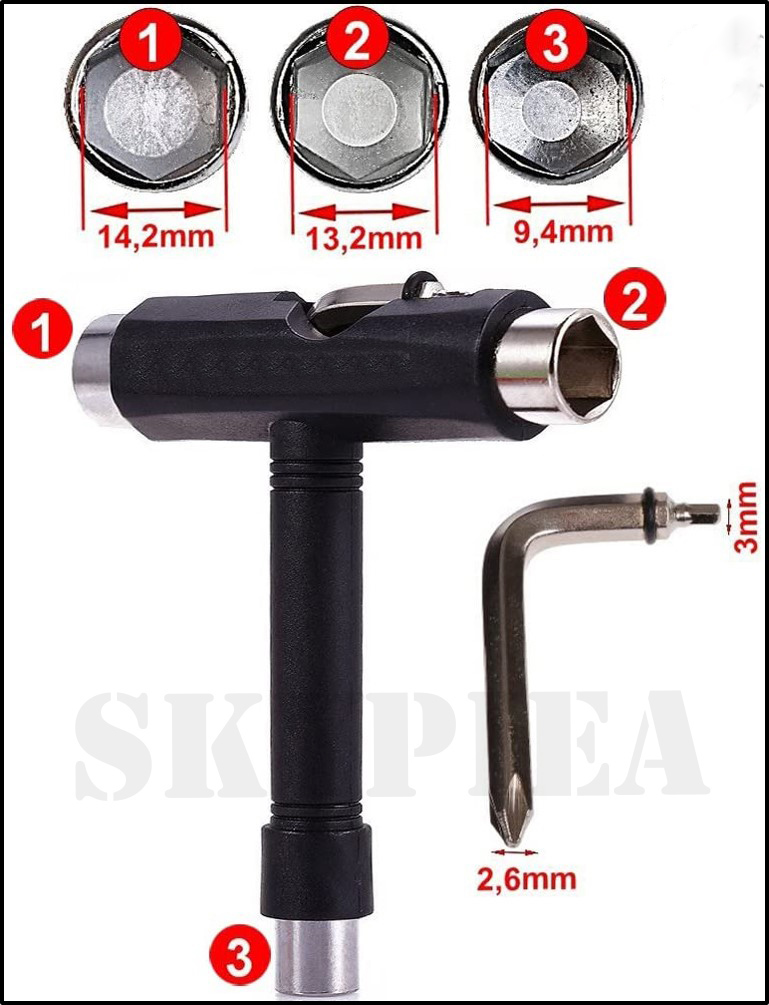 Dụng Cụ Tháo Lắp Ván Trượt - Cờ lê - Tools T- Đầu tháo lắp đa dạng - sử dụng cho mọi loại ván trượt
