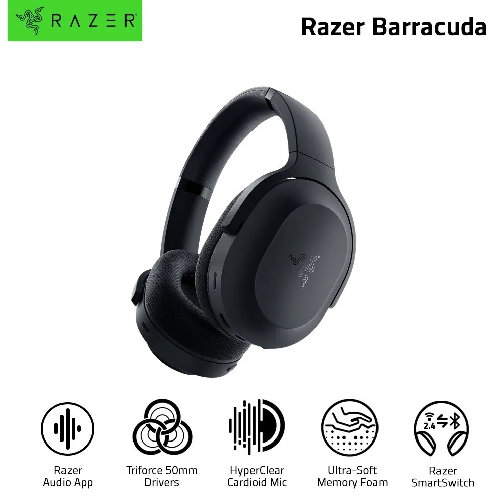 Tai nghe Razer Barracuda-Wireless Multi-platform Gaming and Mobile Headset_Mới, hàng chính hãng