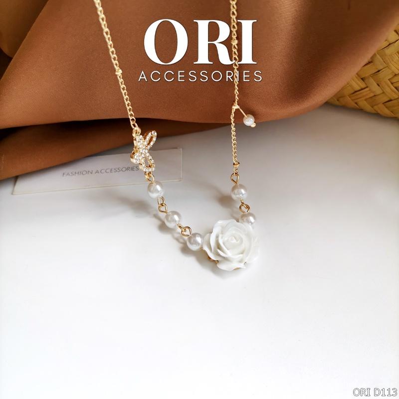 Dây chuyền nữ hoa hồng Rosabella thời trang ORI ACCESSORIES D113