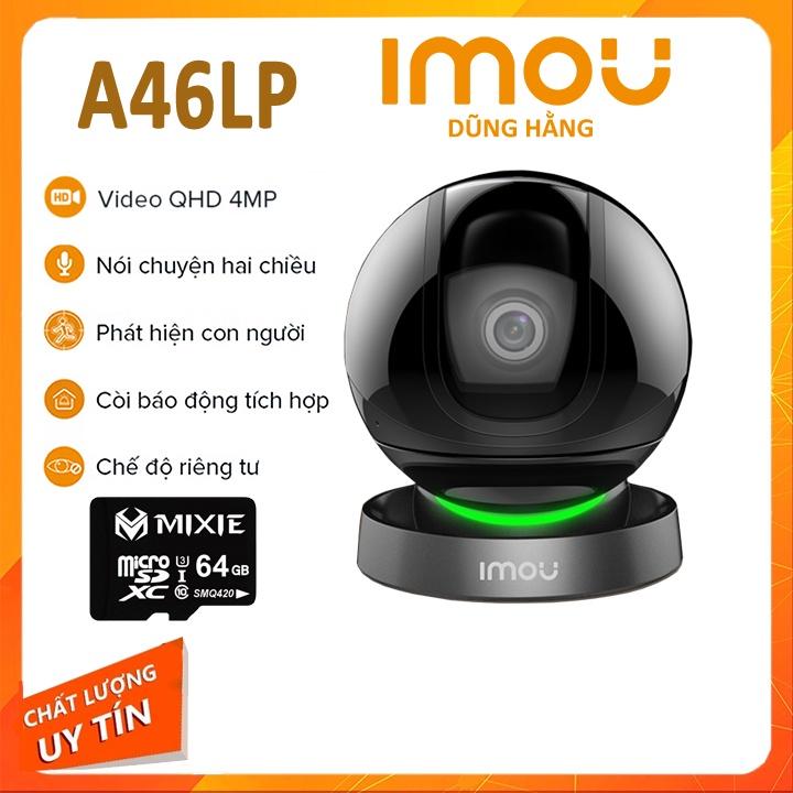 Camera IMOU Rex A46LP 4M Xoay 360 Độ- Đàm Thoại 2 Chiều-Báo Động Chống Trộm-Kèm Thẻ 64Gb-Hàng Chính Hãng