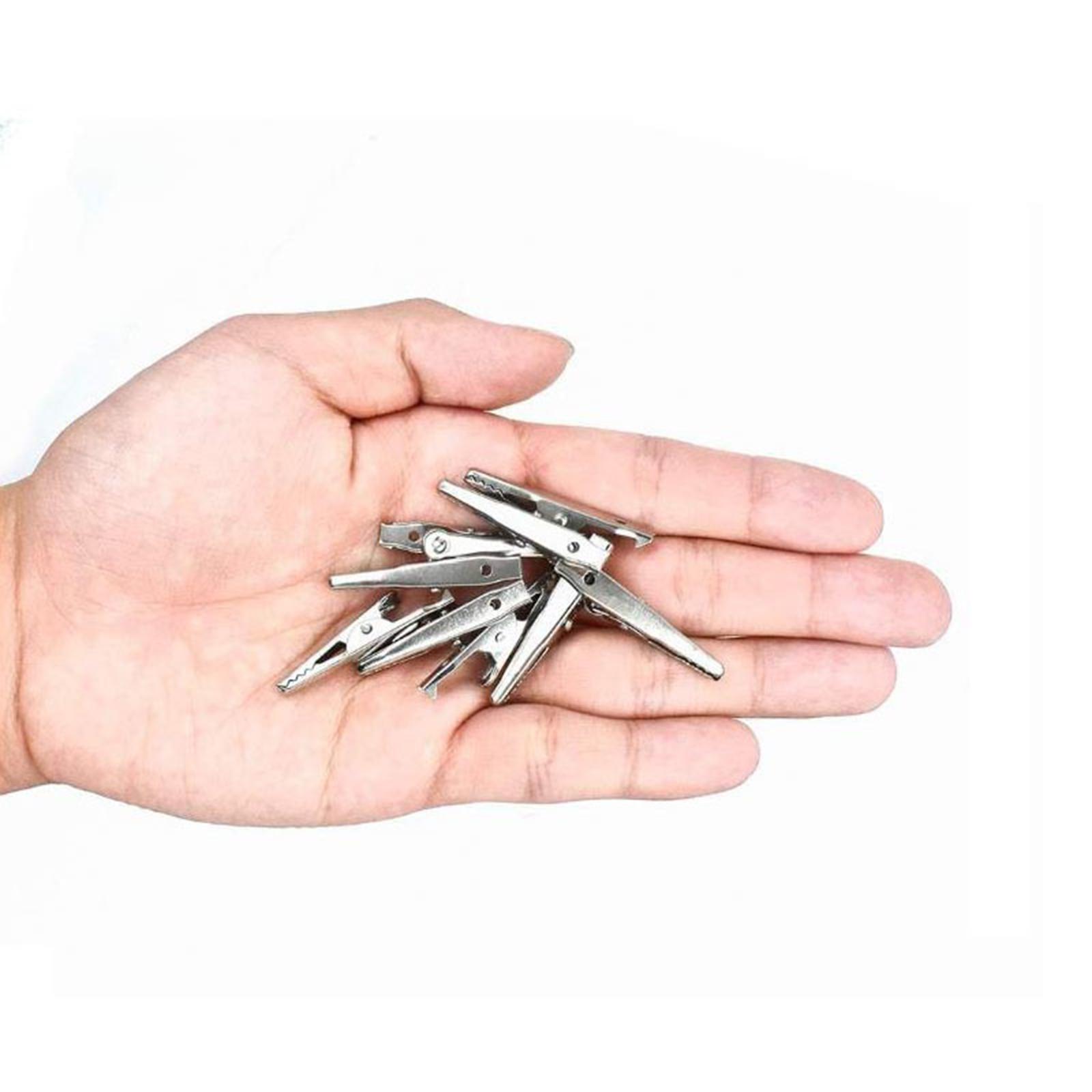 100 Pieces Metal Alligator Clips DIY Handmade Clip for Electric Testing Work