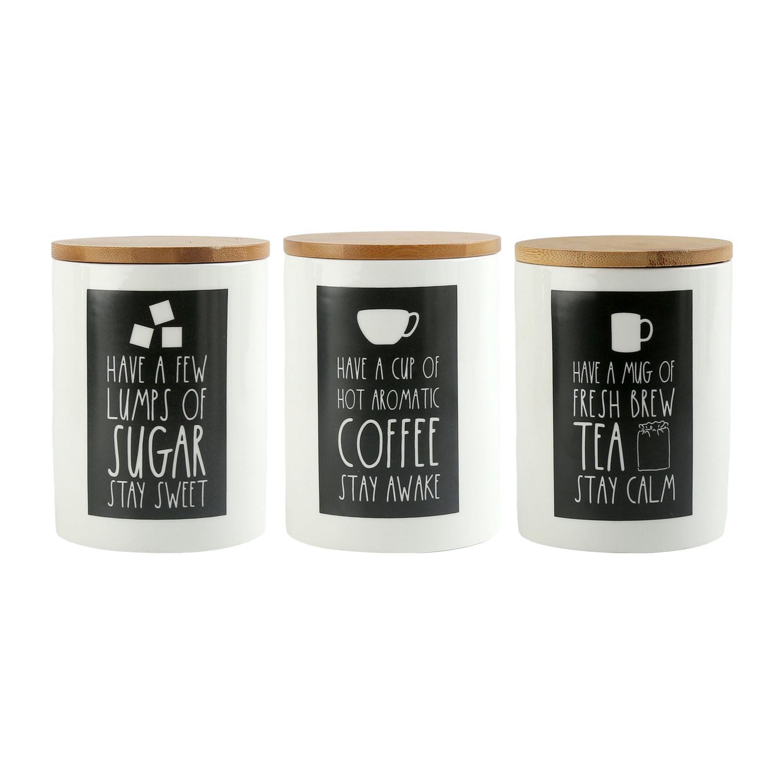 3 Pieces Kitchen Canister Set Airtight Food Storage Container for Cookie Jar