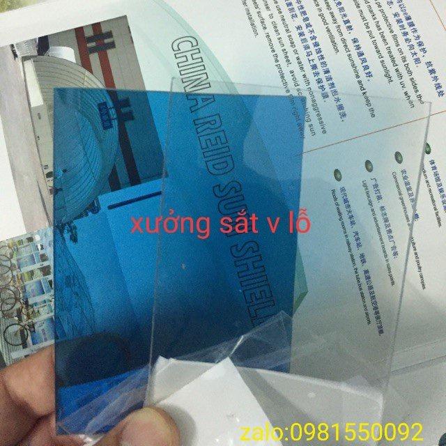 Tấm nhựa phẳng POLY màu TRẮNG TRONG /màu XANH lấy ánh sáng ,che nắng che mưa