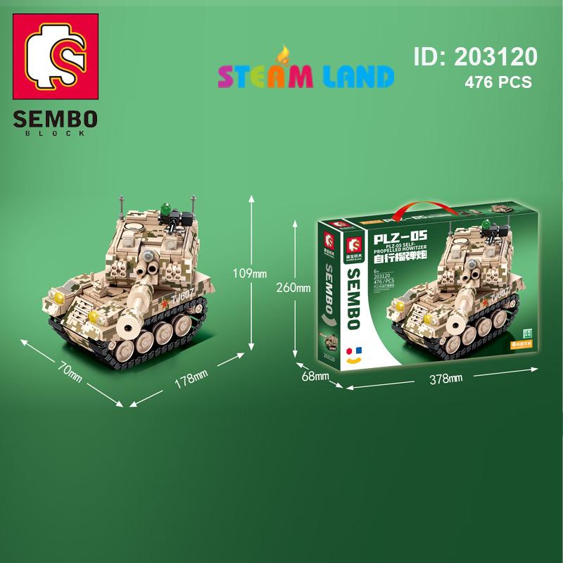Đồ chơi xếp hình xe tăng  SEMBO 203120