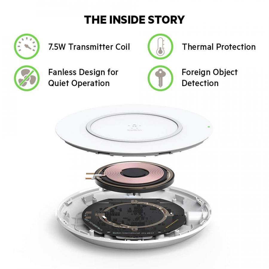 Sạc không dây Belkin BOOST UP Wireless Charging Pad Optimal 7.5W - Hàng nhập khẩu