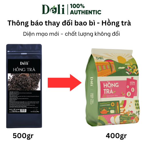 Hồng trà (trà đen) Déli - 400gr - chuyên dùng pha chế trà sữa, trà trái cây.