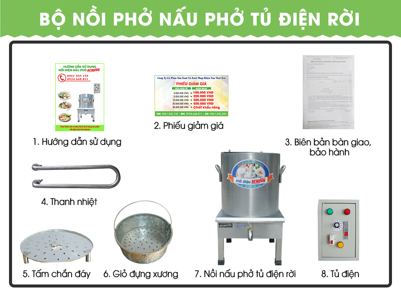 Nồi Nấu Phở Tủ Điện Rời 60L NEWSUN - Hàng Chính Hãng