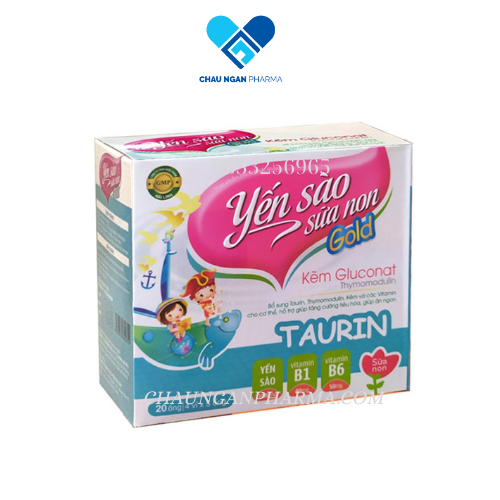 Siro ăn ngon Yến sào sữa non gold bổ sung lysine, vitamin và khoáng chất - Hộp 20 ống